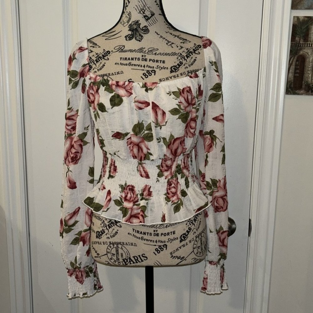 Guess Women’s Floral Flowy Blouse